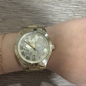 Michael Kors Gold-Tone Women's Watch with Crystal Accents